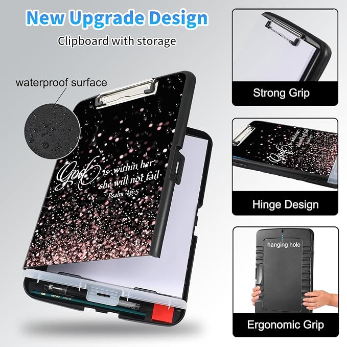 LYHXLYJH Clipboard with Storage, A4 Clipboards with Pen Holder, Heavy Duty - Image 3