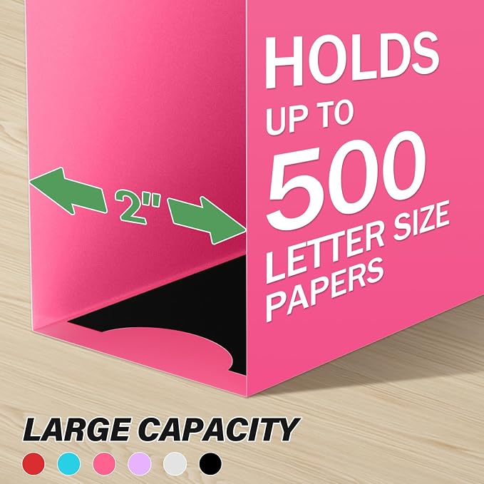 Ansook Extra Capacity Plastic Hanging File Folder Letter Size, Heavy Duty 2" - Image 4