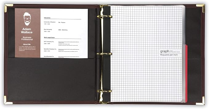 Samsill Classic Collection Leather 3 Ring Binder, Executive Presentation - Image 2