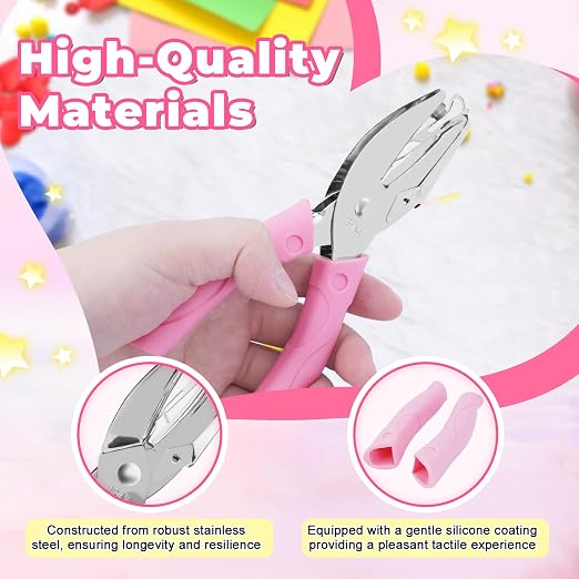 UCEC Star Shape Single Paper Hole Punch, Star-Shape Handheld Hole Paper Puncher - Image 3
