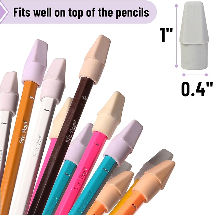 Mr. Pen- Pencil Erasers Toppers, 120 Pack, Latex Free, No Smudge | Mr Pen - Image 3