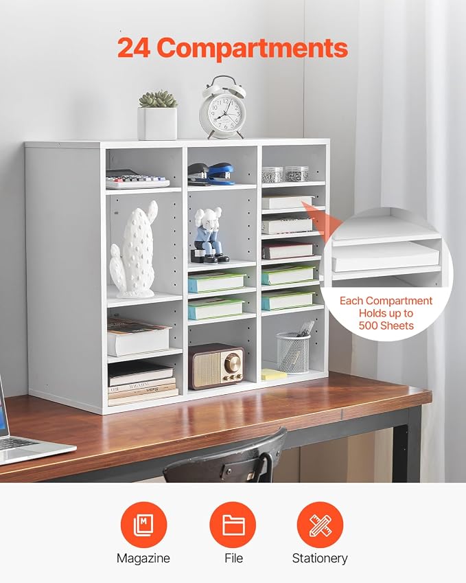 VEVOR Literature Organizer, 24 Compartments Office Mailbox - Image 4
