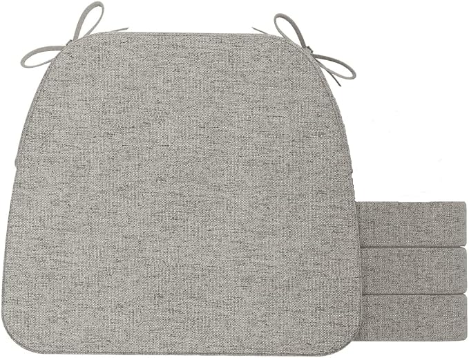 AAAAAcessories D-Shaped Chair Cushions, Machine-Washable Cover, Khaki Gray by AAAAAcessories