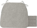 AAAAAcessories D-Shaped Chair Cushions, Machine-Washable Cover, Khaki Gray by AAAAAcessories