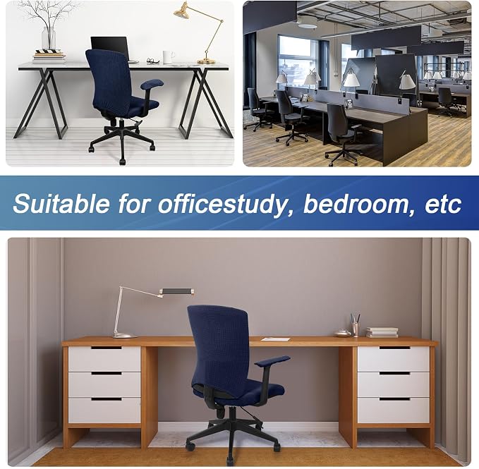 Tallew 4 Pcs Office Chair Covers Set Computer Universal Protective Stretchable - Image 7