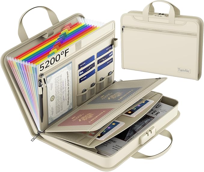 Fireproof Accordion File Organizer by Tamfile