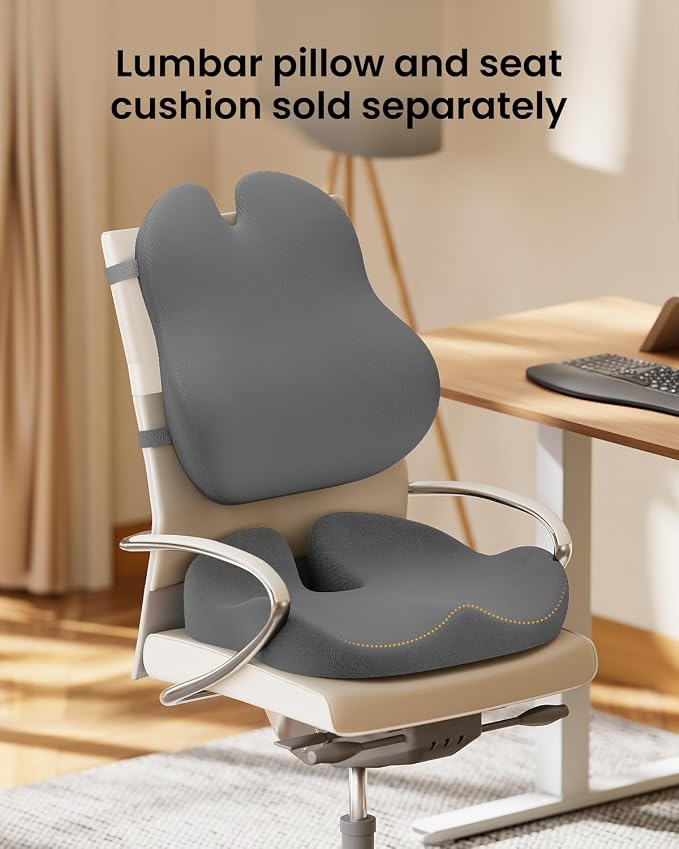 ProtoArc Lumbar Support Pillow for Office Chair, Memory Foam Back Support - Image 8