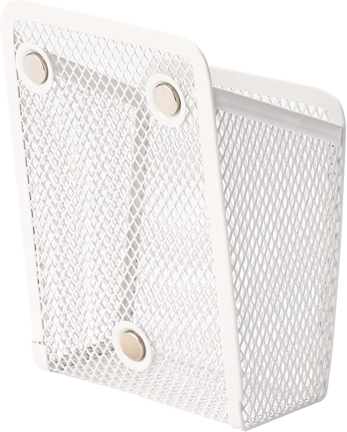 Magnetic Pencil Holder, Mesh Stainless Steel Pen Basket, Metal Writing Utensil - Image 4