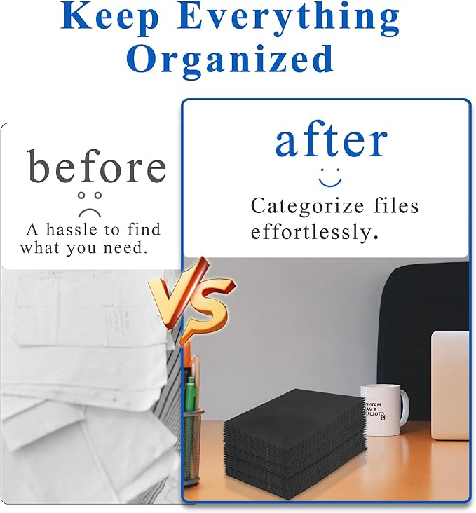 Zzrywuty File folders with Pockets, 50 Pack Paper Folders with Card Slot - Image 4