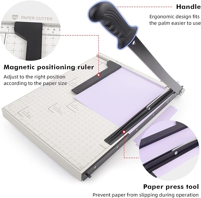 ZEQUAN B4 15" Heavy Duty Paper Cutter, Metal Base, Safety Lock - Image 4