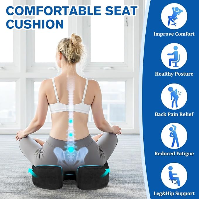 CushyOasis Seat Cushion, Gel Chair Cushions, Office Chair Cushions, Anti-Slip - Image 3