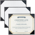 Fine Stationery Black Faux Leather Certificate Holders by Fine+Stationery