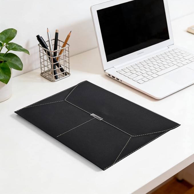 VANRA File Folder Document Holder Organizer Waterproof Portfolio Leather Folder - Image 5