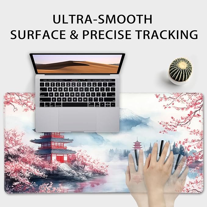 Japanese Cherry Blossom Large Gaming Mouse Pad 31.5"x15.7"｜ Mount Fuji Art XXL - Image 5