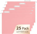 Pink Hanging File Folders, 25 Pack Letter Size File Folders by fwipiyo