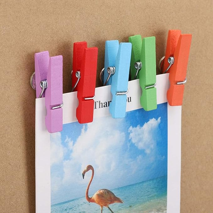 50Pcs Wooden Clips Push Pins Tacks - Image 6