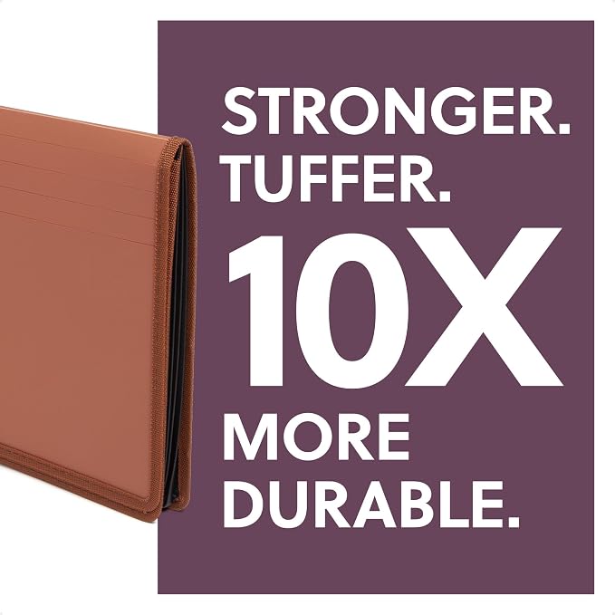 Smead Tuff Premium Poly Wallet, Accordion File Organizer - Image 2