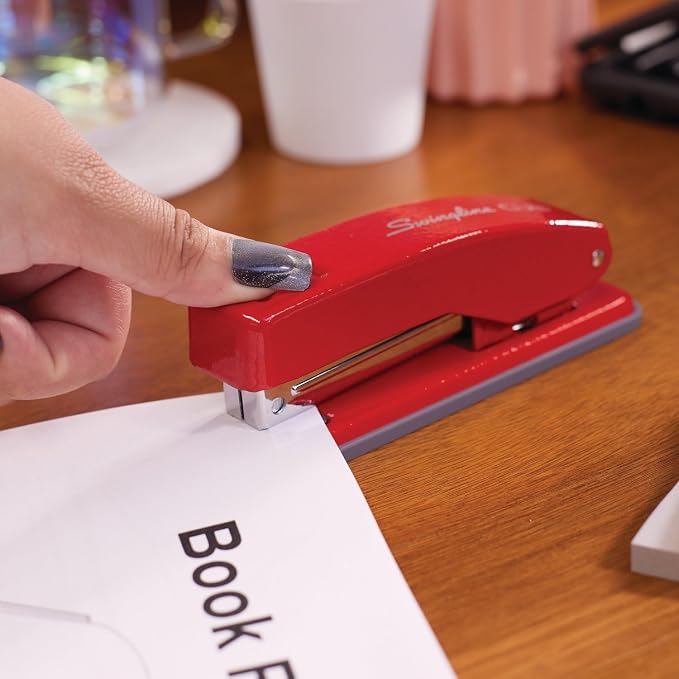 Swingline Stapler, Cub Compact Desktop Stapler, 20 Sheet Capacity, Rio Red - Image 3