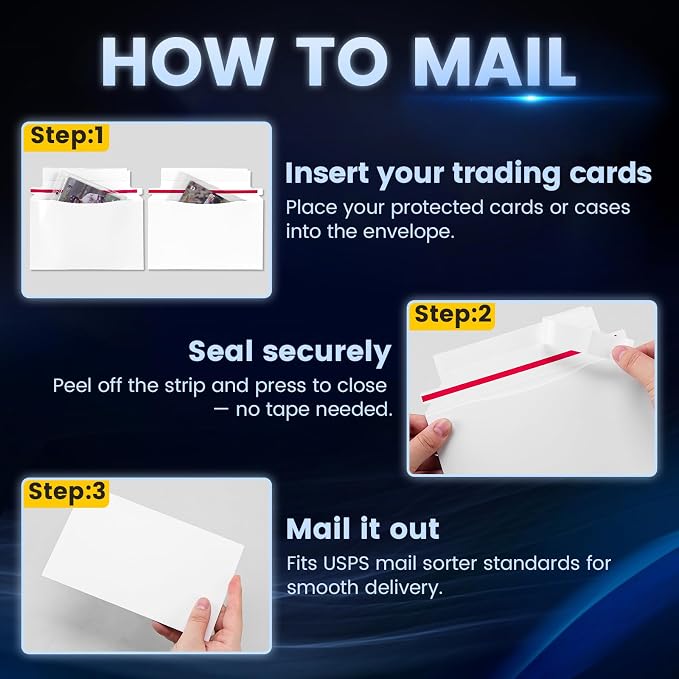 180 Pack Mailer Trading Card Envelopes，7" x 4.35" Trading Card Mailers - Image 7
