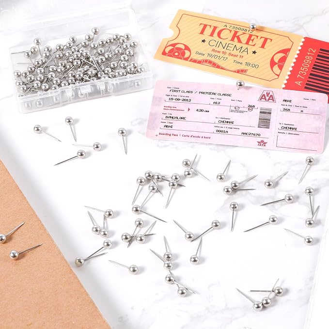 200pcs Map Push Pins, Map Tacks Round Head Map Pins - Image 4