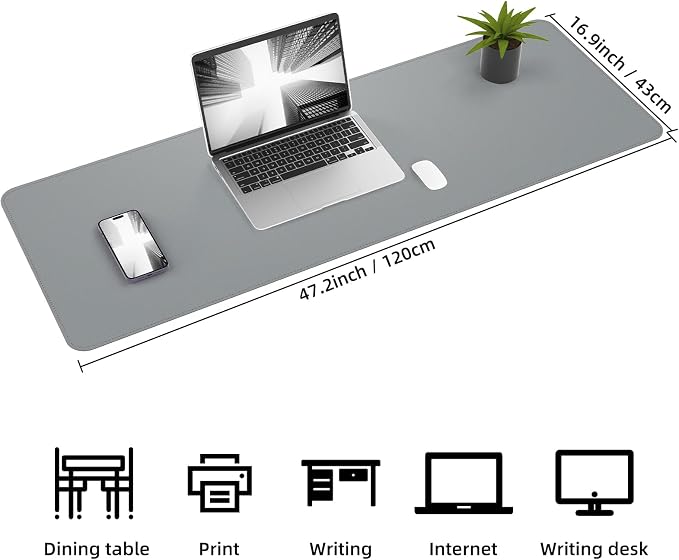 AFIING Leather Desk Pad Protector, Mouse Pad, Waterproof Desk Writing Pad - Image 3