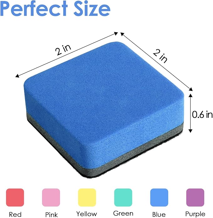 MaxGear Dry Erase Erasers, 108 Pack Magnetic Whiteboard Erasers, 6 Colors | - Image 7