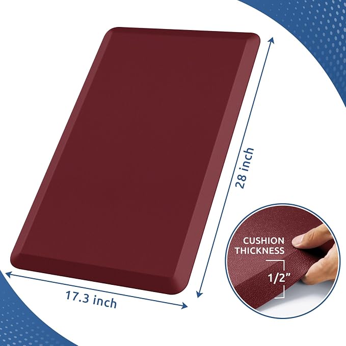 KitchenClouds Kitchen Mat Cushioned Anti Fatigue Rug 17.3"x28" Water Resistant - Image 2