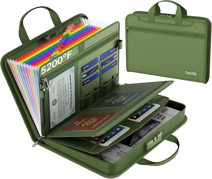 Fireproof Accordion File Organizer by Tamfile