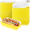 Yeaqee 100 Pcs 7" Paper Hot Dog Trays Disposable Paper Food Nacho Boats Hot Dog by Yeaqee