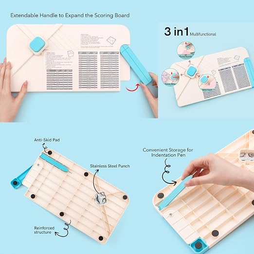 BAOFALI 3-in-1 Punch Board for Envelopes Gift Boxes Bows - Image 6