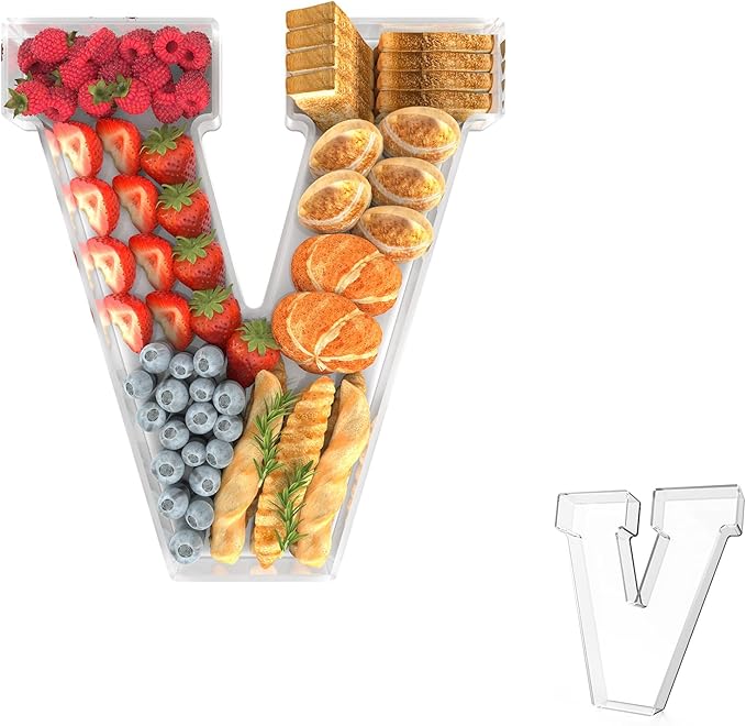 13.8" Acrylic Letter Charcuterie Tray, Charcuterie Letters Fillable Box by Tdsuco