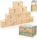CroBlissful 12 Set 24 Pcs Unfinished Wooden Box by CroBlissful