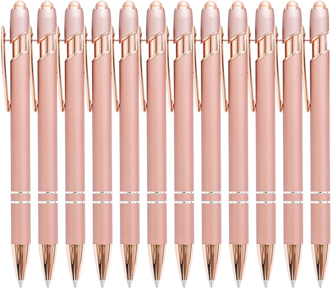 PASISIBICK 12 Pieces Rose Gold Ballpoint Pen by PASISIBICK