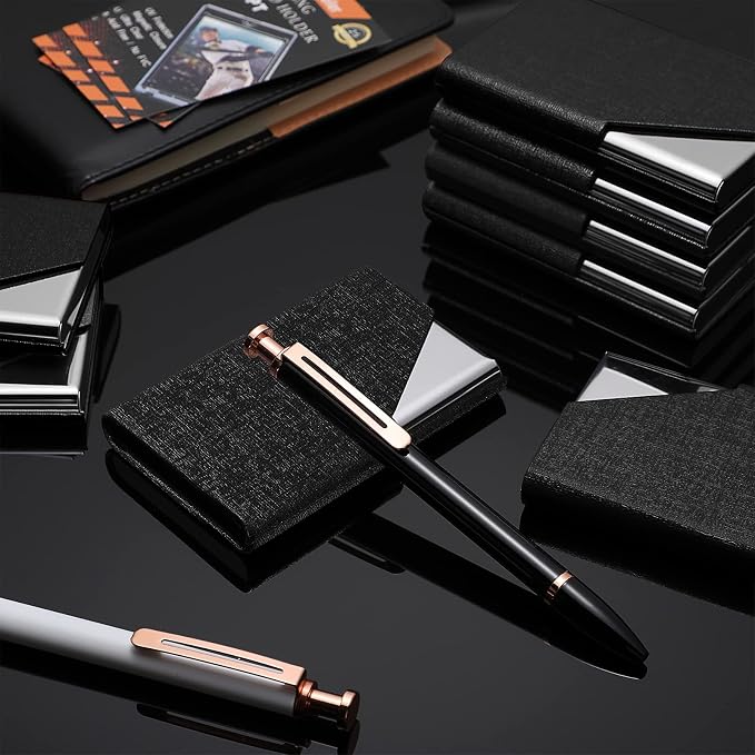 Yexiya 20 Pieces PU Leather Business Card Holder - Image 5