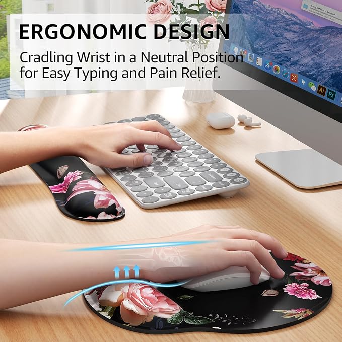 KTRIO Keyboard Wrist Rest & Mouse Pad - Image 2