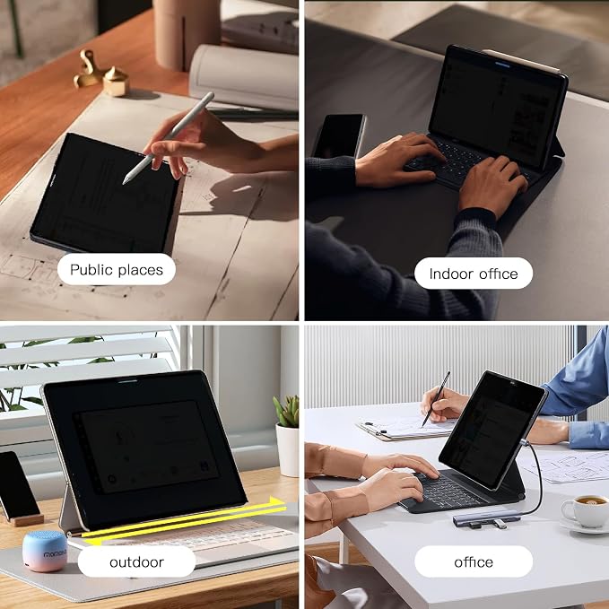 360° Privacy Screen Protector for iPad Pro 11 Inch 2024 Model M4, Privacy - Image 6