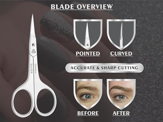 SILLVER Nail Scissors Curved Professional - Image 2