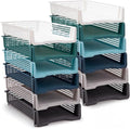 Geetery Set of 12 Turn in Trays Classroom Plastic Trays by Geetery