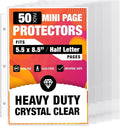 Half Letter 8.5x5.5’’ Pack of 50 Heavy Duty Page Sleeve Protectors by CraftSaints