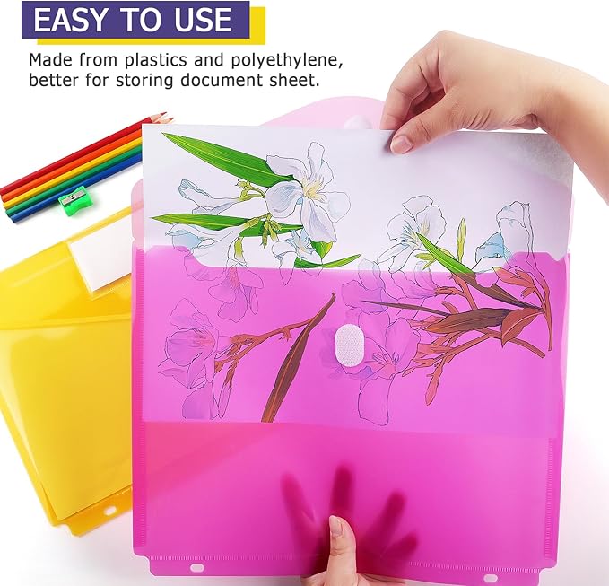 Tamaki 6 Pack Binder Pockets for 3 Ring, Letter Size, Binder Organizer for - Image 5