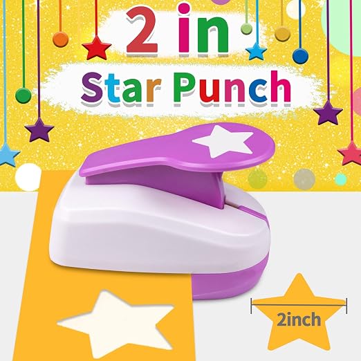 Star Hole Punch 2 inch, Star Paper Punch, Stars Shaped Hole Punch, Scrapbooking - Image 4