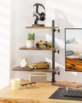3 Tiers Clamp On Desk Shelf, 360° Angle Adjustable Desktop Shelf Organizer by ART-GIFTREE