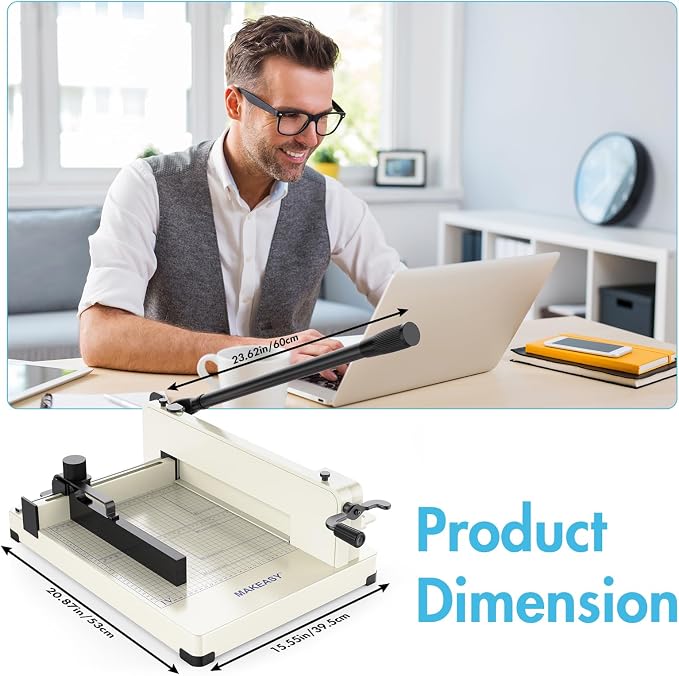 MAKEASY Paper Cutter 12 Inch, Heavy Duty Paper Cutter - Image 4