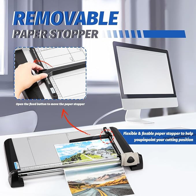 Rotary Paper Trimmer, 15 Sheets Heavy Duty Paper Trimmer, 480mm Cutting Length - Image 3