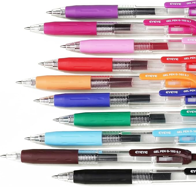 EYEYE G-103 Retractable Gel Pens Medium Point, Ballpoint Pen Fine Point Smooth - Image 6