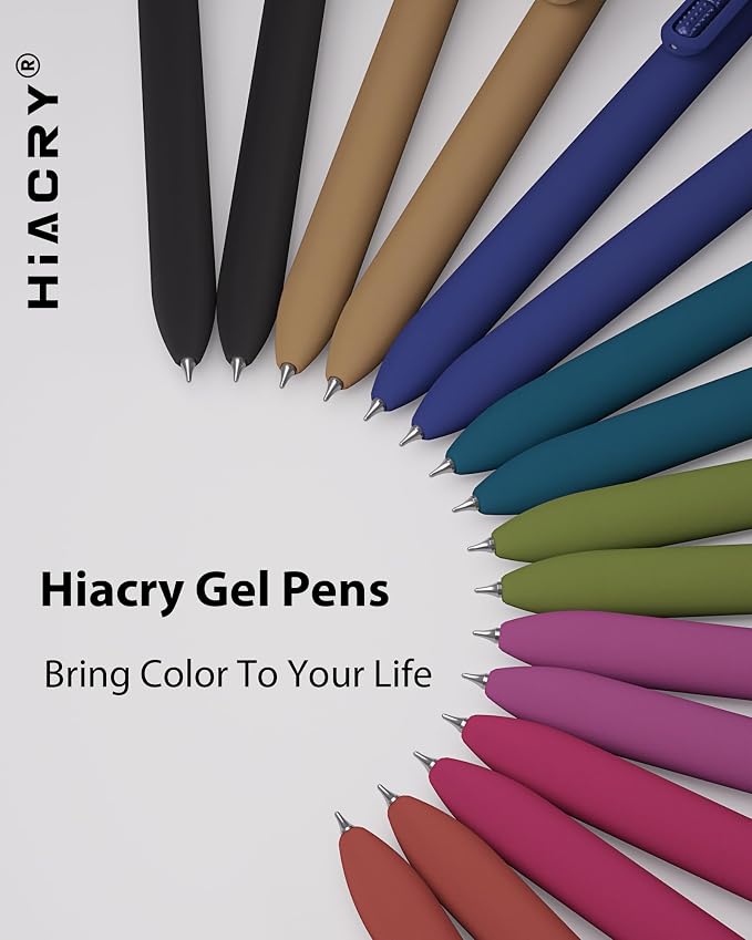 Hiacry 16 Pack Gel Pens, Quick-Dry Long Lasting Black Ink-0.7 MM Fine Point | - Image 7