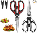 SZHLUX 2-Pack Kitchen Scissors Heavy Duty, Premium Sharp Kitchen Shears by SZHLUX