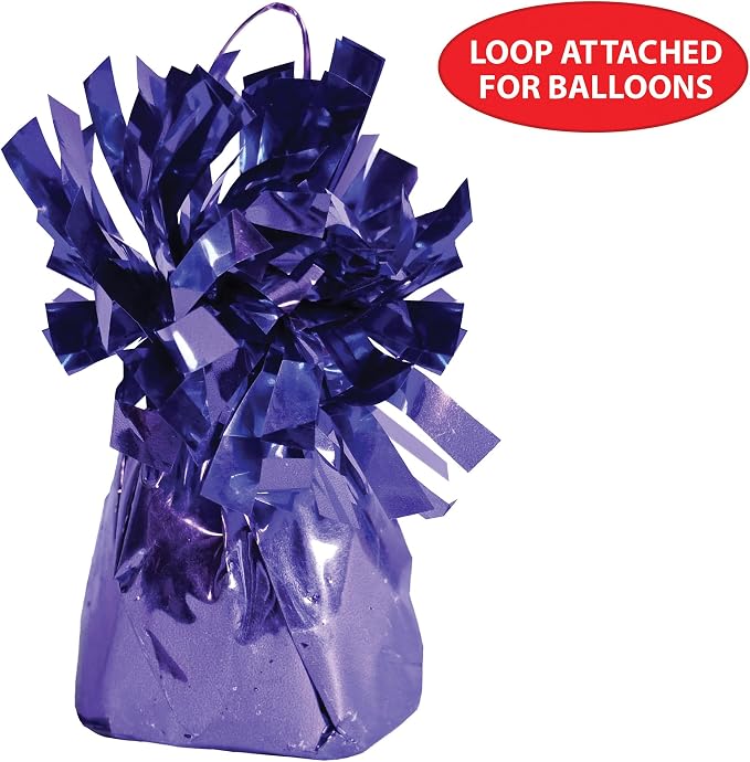 Beistle Metallic Wrapped Balloon Weight – 12 Pack, Lavender Purple Balloon - Image 6