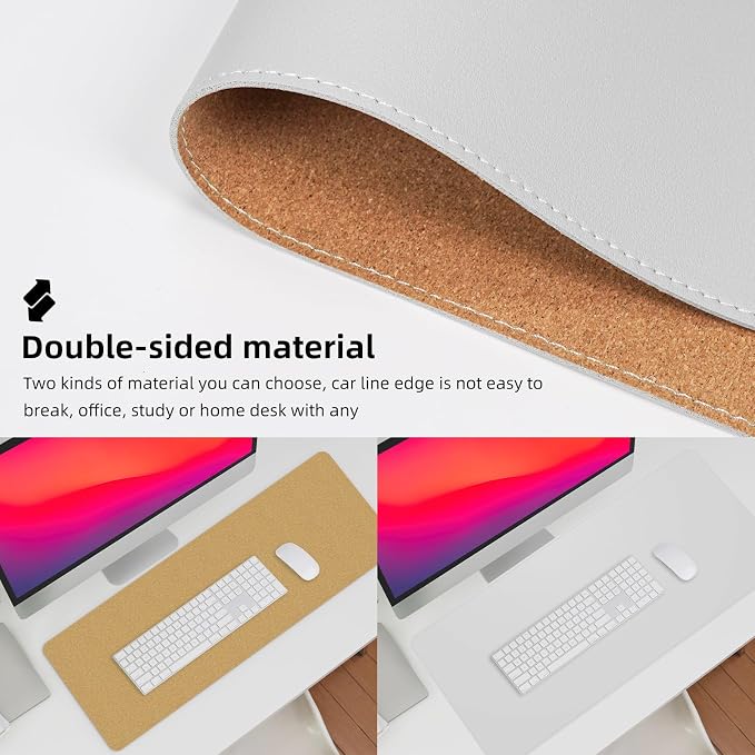 AFIING Leather Desk Pad Protector, Large Desk Mat - Image 3