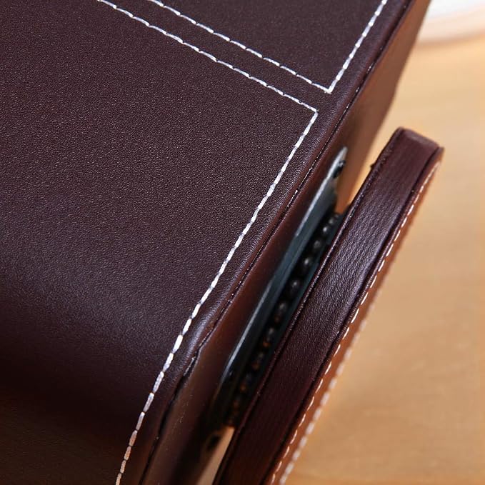 PUSU Remote Control Holder PU Leather 360 Degrees Rotatable Desktop Supply - Image 5